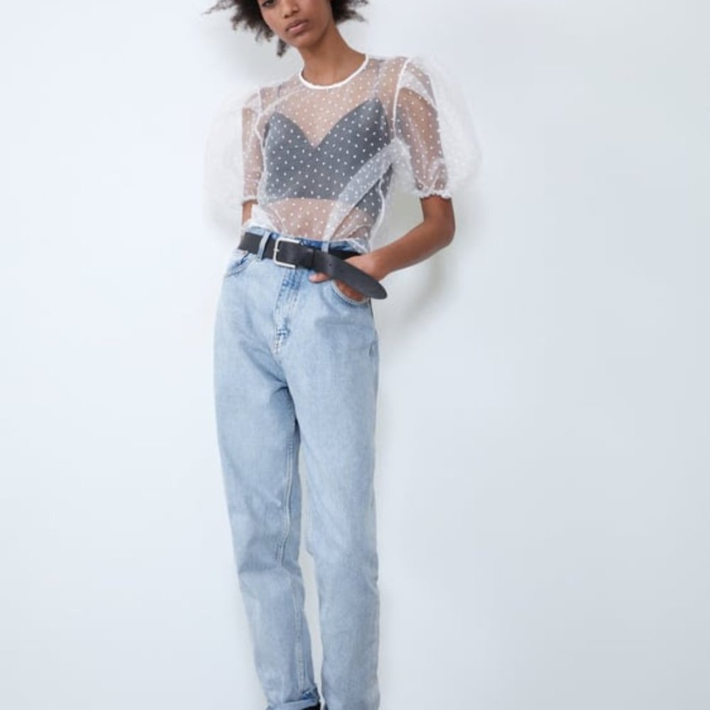 New Zara puffy sleeve top